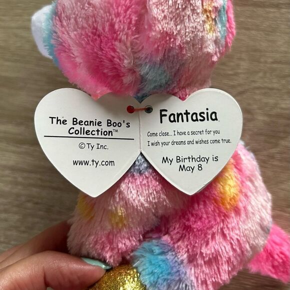 NWT … TY BEANIE BOO’S “Fantasia” The Unicorn - Picture 4 of 4